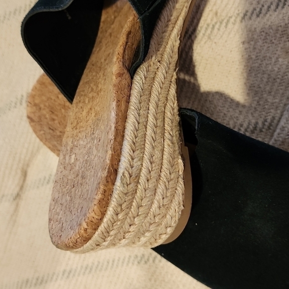 Bjorndal cork and jute wedge heel sandal size 9 black - Picture 5 of 6